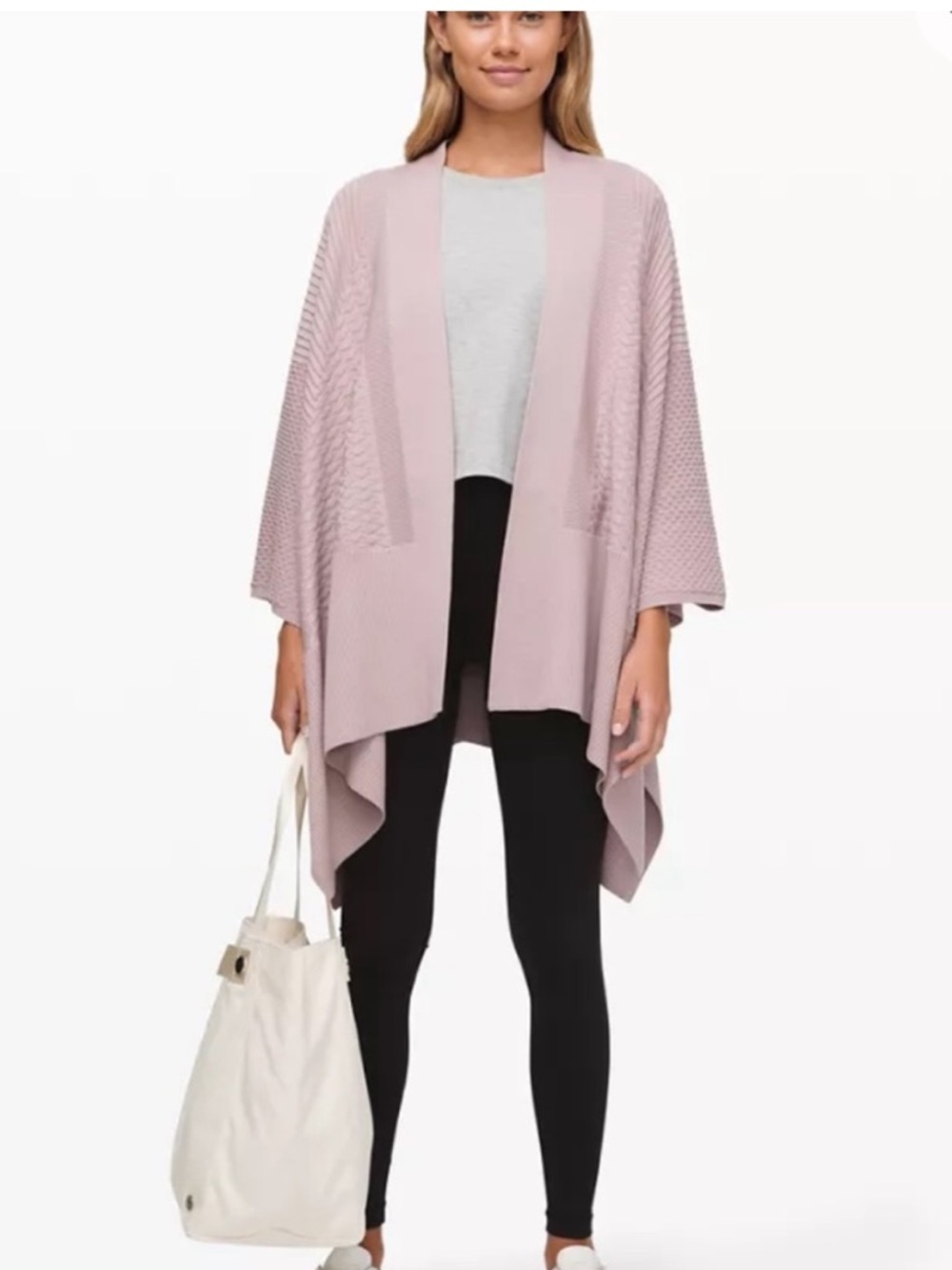 lululemon athletica Dream Weaver Open-Front wrap Knit Smokey Blush